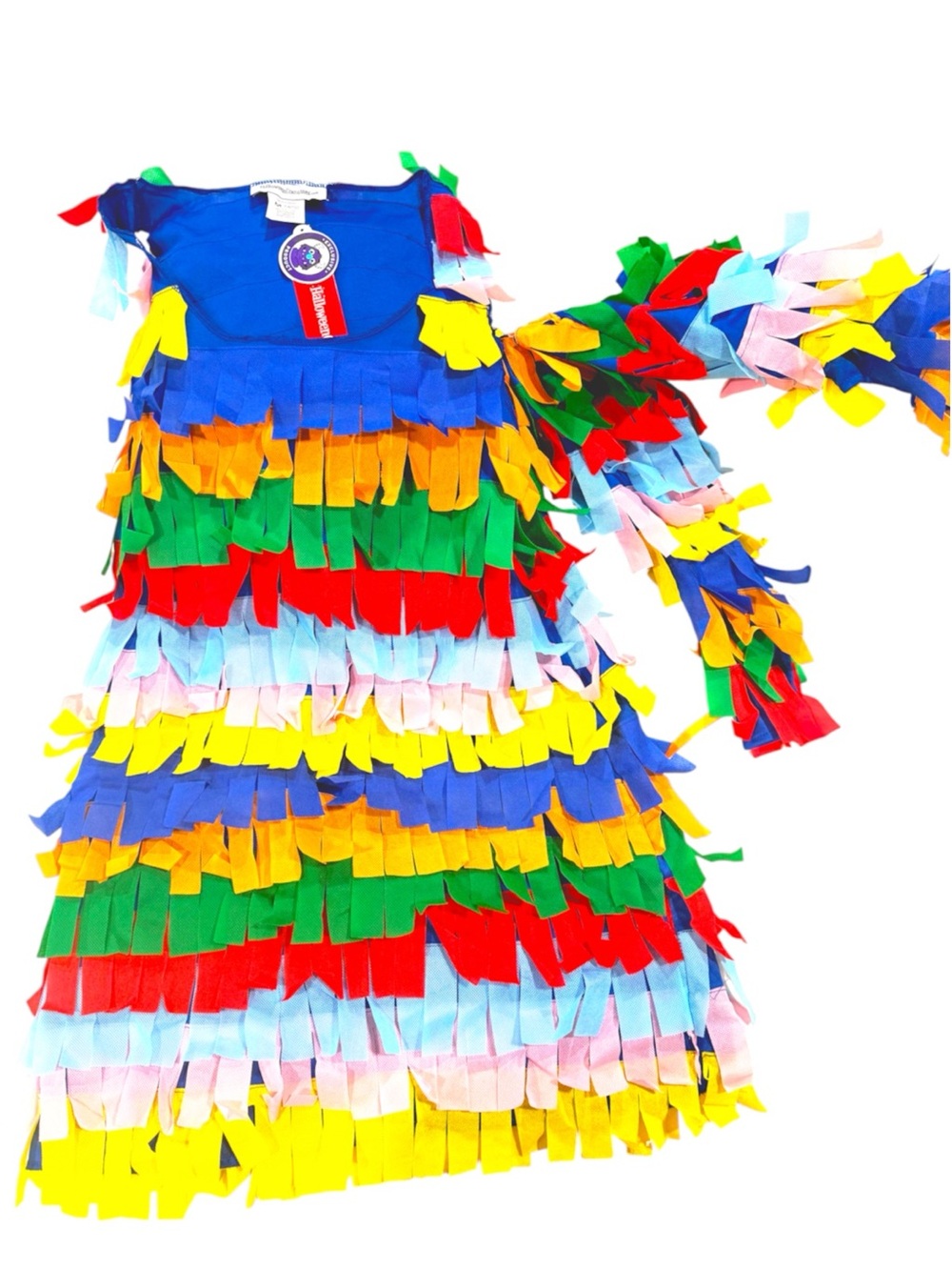 Youth Multicolor Fringe Piñata Costume size medium